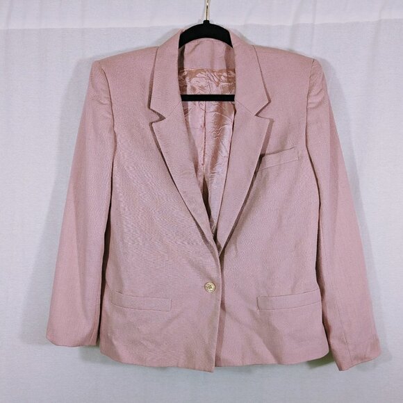 Vintage David N. Light Pink Classic Blazer Size 12 - Picture 1 of 4